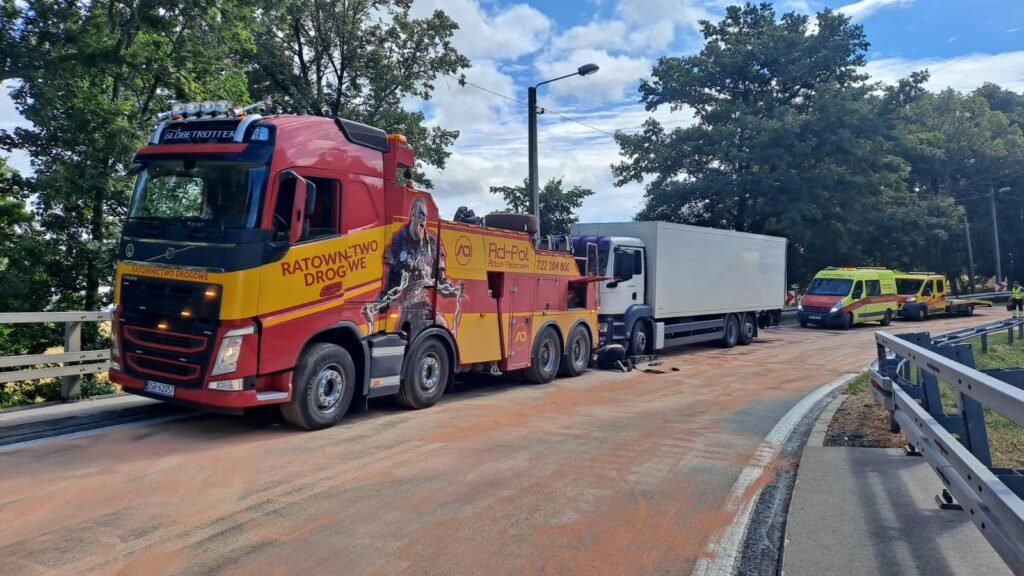 Pomoc drogowa TIR Świdnica – holownik na wypadku drogowym